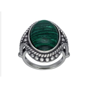 Anillo Malaquita Ovalado N° 18